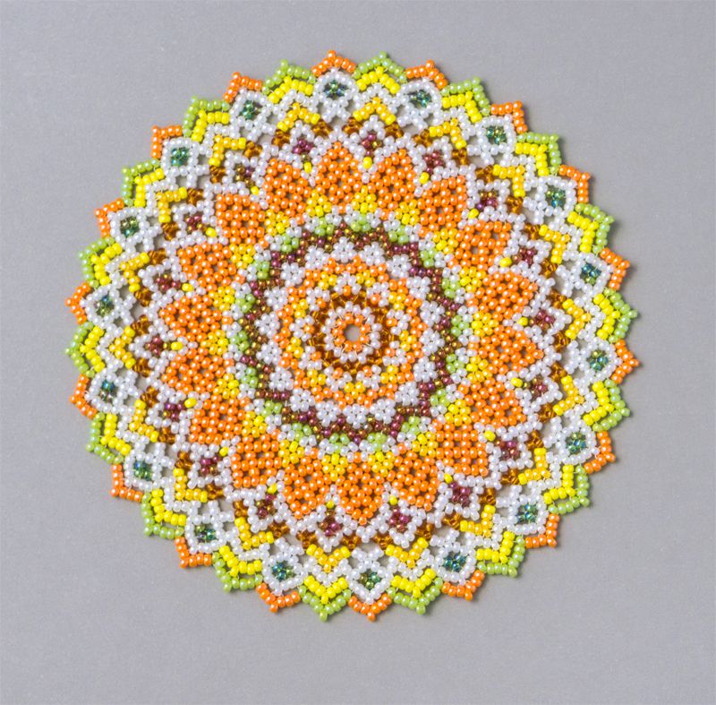 Detail of Orange Gazania Flower Doily