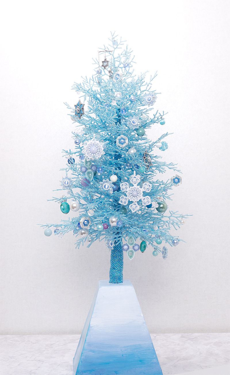 Snowflake Ornament on a Christmas Tree