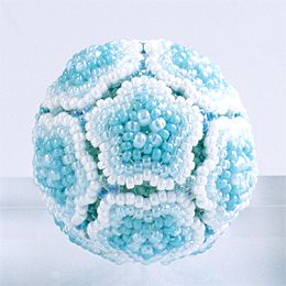 Beaded Flower Balls - 1 : Aqua