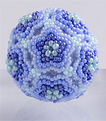Beaded Flower Balls - 1 : Blue & Purple