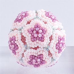 Beaded Flower Balls - 1 : Pink