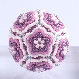 Beaded Flower Balls - 1 : Rose