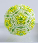 Beaded Flower Balls - 1 : Yellow Green