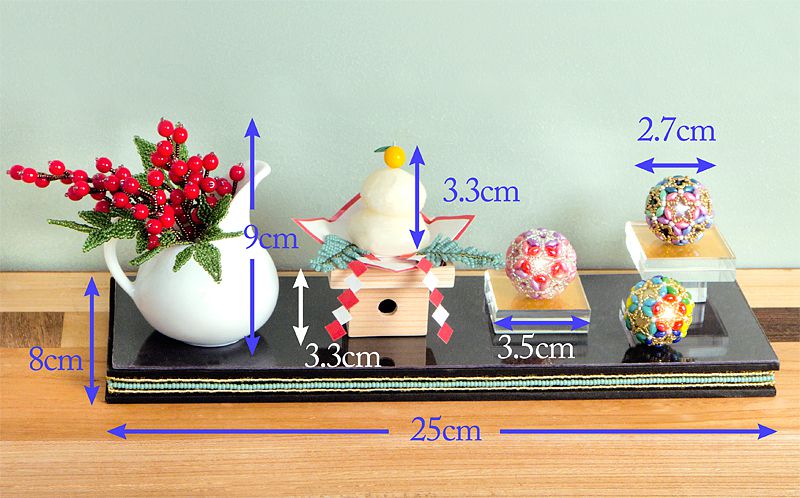 小さなお正月飾りのサイズ表示