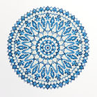 Blue Beaded Doily