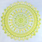 Yellow-Green Beaded Doily