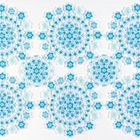 Aqua Flower Rectangle Beaded Doily