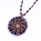 Radial Stripe Pendant Necklace