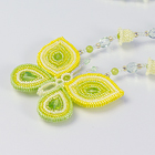 Beaded Butterfly and Bell-Shaped Flowers Necklace