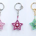 Beaded Star Key Rings