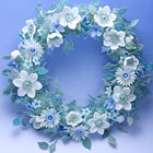 Beaded White flower wreath