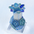 pentagonal beaded vase