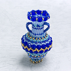 decorative vase with a zigzag pattern