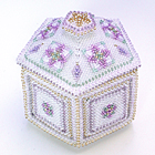 White Beaded Box