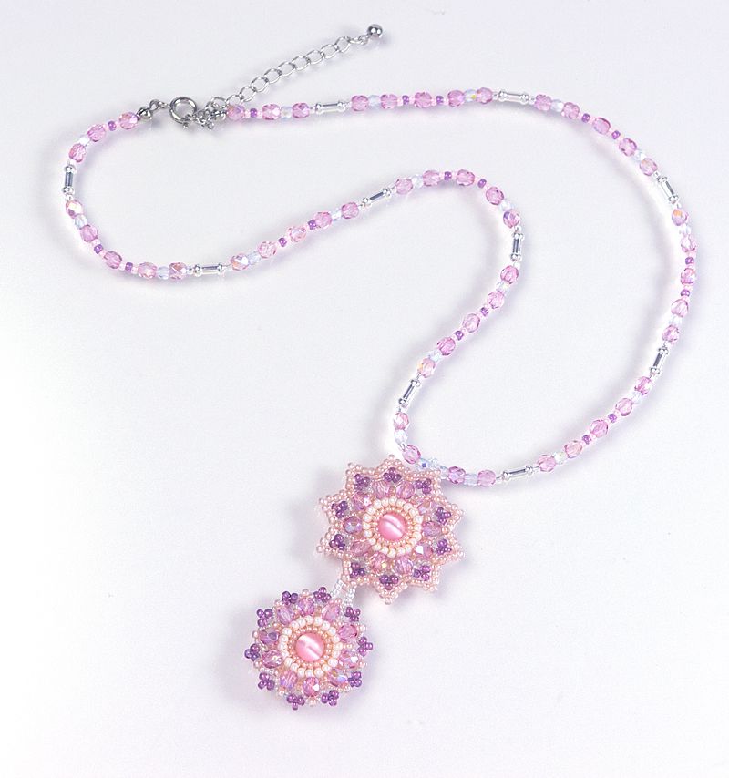 Spring Flower Necklace - light pink