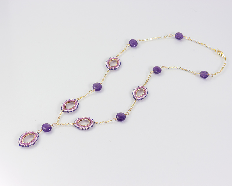 Amethyst Marquise Necklace