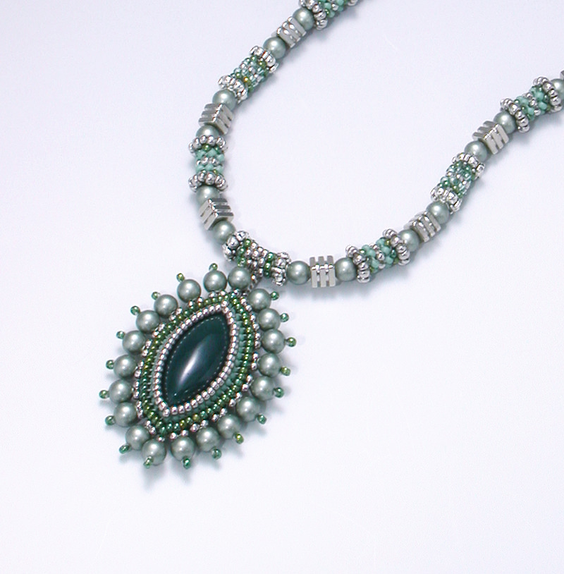 Green Marquise Necklace