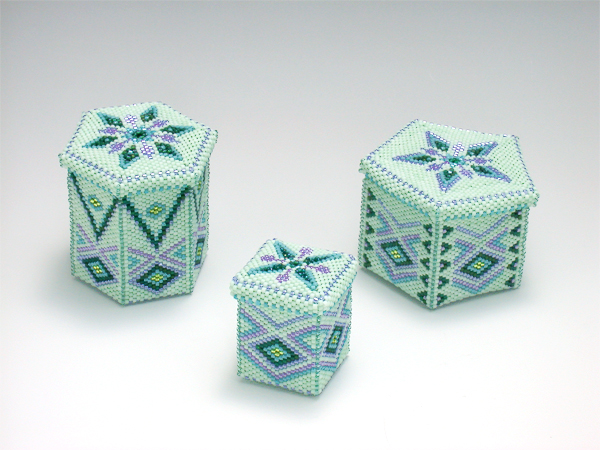 Bead mint green boxes