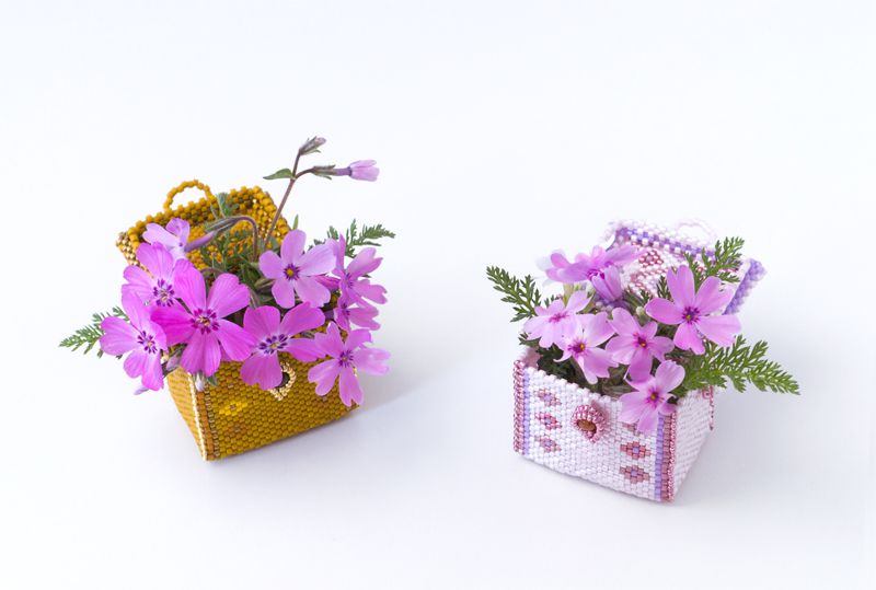 Flowers are in the basket