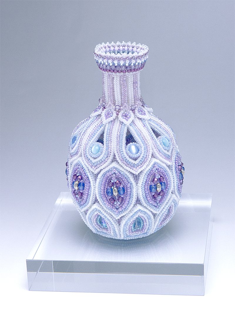 Marquise Pattern Purple Bottle