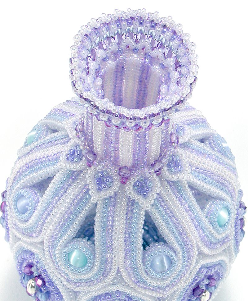 An upper photo of Marquise Pattern Purple Bottle