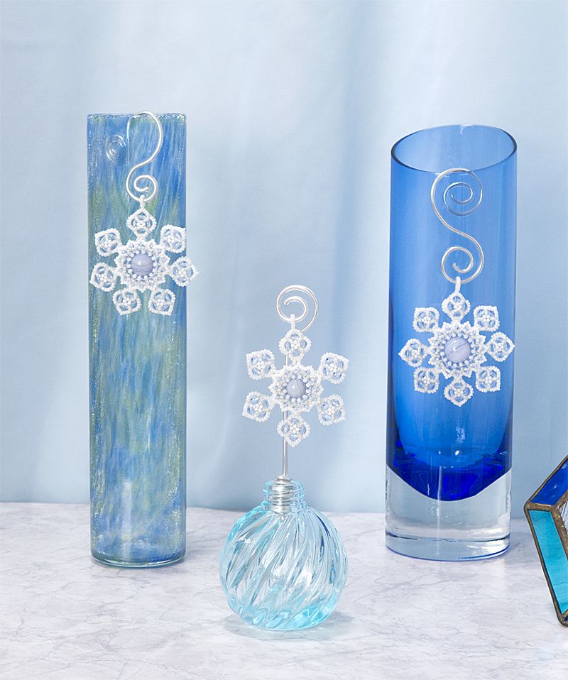 Pale Blue Snowflake Ornaments