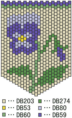 ビオラのブローチ：パターン1