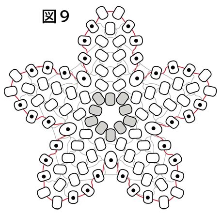 ビーズの小花・作り方図９