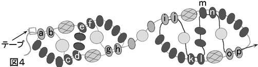 波模様のネックレスの作り方の図４