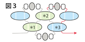 ツインビーズを使ったネックレスの作り方：図３