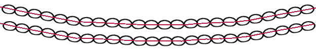 パールとスワロフスキーのネックレスの作り方：図１